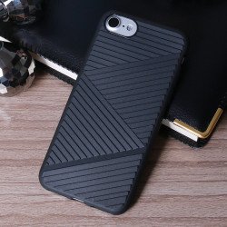 iPhone 7 Plus Twill Design Hybrid Case (Black) 